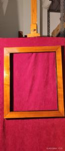 coppia di cornici in noce fileto interno ebano luce cm. 38x47 est. 48x57